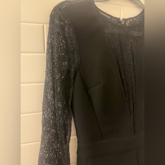 Bebe black lace romper perfect for party perfect price - Picture 2 of 5
